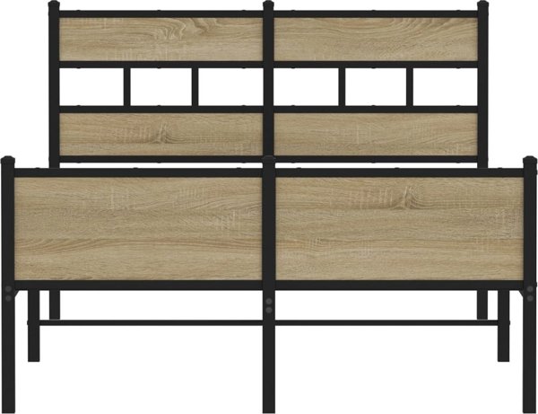 vidaXL Lozko bez materaca, dab sonoma, 120x200 cm