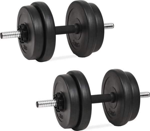 vidaXL Hantle z obciaznikami, 40 kg