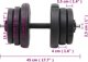 vidaXL Hantle z obciaznikami, 40 kg