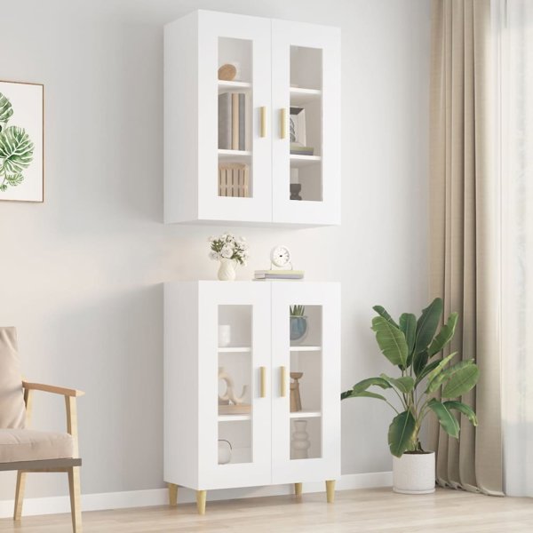 vidaXL Επιτοίχια ντουλάπα, λευκή, 69,5x34x90 εκ