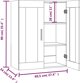 vidaXL Επιτοίχια ντουλάπα, λευκή, 69,5x34x90 εκ