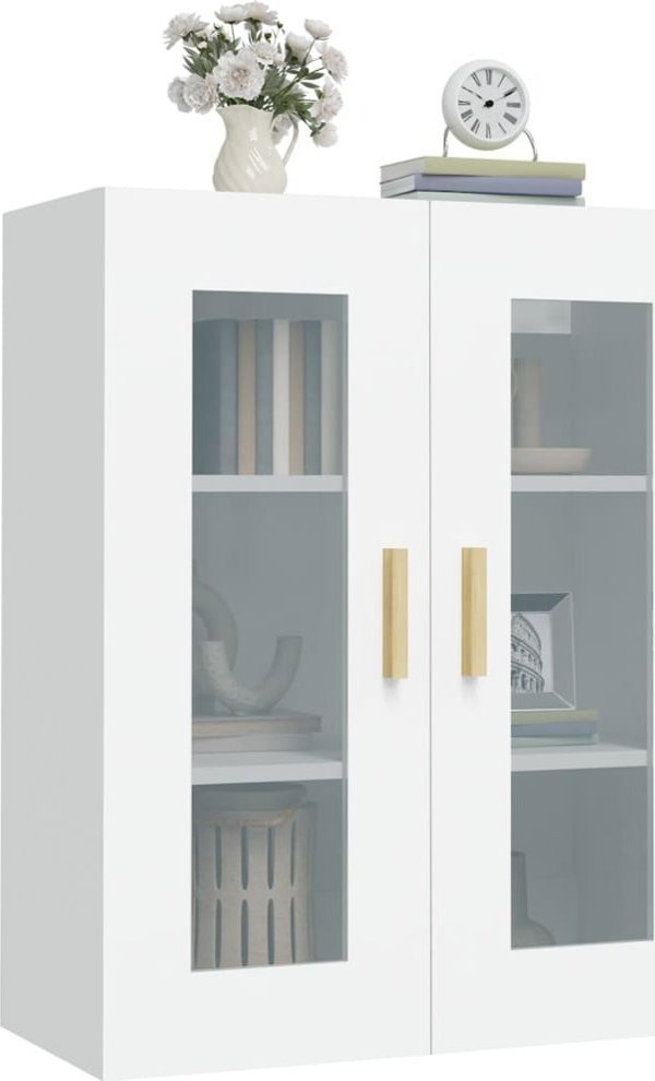 vidaXL Επιτοίχια ντουλάπα, λευκή, 69,5x34x90 εκ