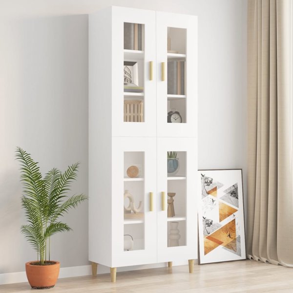 vidaXL Επιτοίχια ντουλάπα, λευκή, 69,5x34x90 εκ
