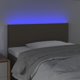 vidaXL Κεφαλάρι για κρεβάτι με LED, ταμπά, 90x5x78/88 εκ, ύφασμα