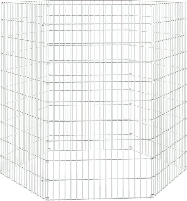 vidaXL 6-panel Κλουβί για Κουνέλι, 54x100 cm, Γαλβανισμένο Σίδερο
