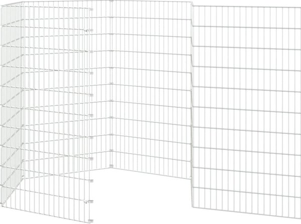 vidaXL 6-panel Κλουβί για Κουνέλι, 54x100 cm, Γαλβανισμένο Σίδερο
