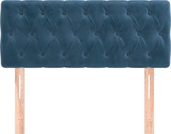 vidaXL Κεφαλάρι κρεβατιού 90x7x78/88 εκ., μπλε βελούδο