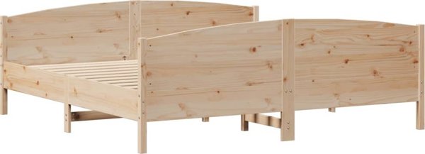 vidaXL Κορμός κρεβατιού χωρίς στρώμα, 200x200 εκ., από συμπαγές πεύκο