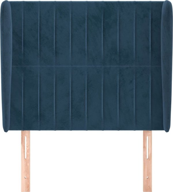 vidaXL προσκέφαλο uszak, σκούρο μπλε, 103x23x118/128 cm, βελούδο