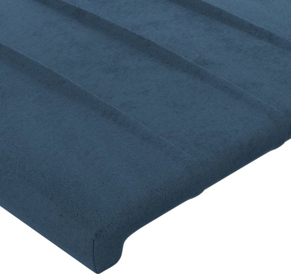 vidaXL προσκέφαλο uszak, σκούρο μπλε, 103x23x118/128 cm, βελούδο
