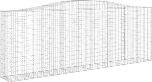 vidaXL Kosze gabionowe, 10 τεμ, 400x50x140/160 εκ, γαλβανισμένο σίδερο