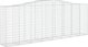 vidaXL Kosze gabionowe, 10 τεμ, 400x50x140/160 εκ, γαλβανισμένο σίδερο