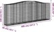 vidaXL Kosze gabionowe, 10 τεμ, 400x50x140/160 εκ, γαλβανισμένο σίδερο