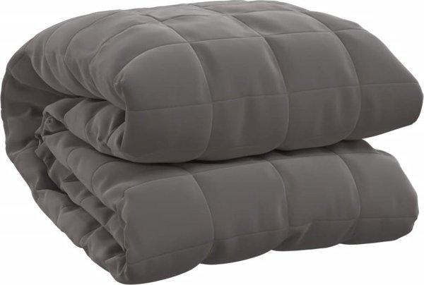 vidaXL Βαριά κουβέρτα, γκρι, 200x220 cm, 9 kg, ύφασμα