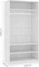 vidaXL Ντουλάπα με Όψη Παλαιωμένου Ξύλου 100x50x200 εκ. από Υλικό Ξυλοειδές