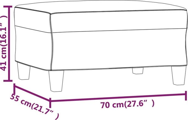 vidaXL Σκαμπό ποδιών, σκούρο γκρι, 70x55x41 εκ, με μικροΐνες