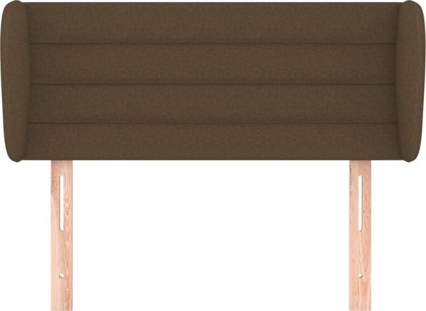 vidaXL Κεφαλάρι αυτιών, σκούρο καφέ, 103x23x78/88 εκ., ύφασμα
