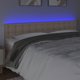 vidaXL vidaXL Κεφαλάρι κρεβατιού με LED, cappuccino, 200x5x78/88 cm, οικοδέρμα