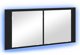 vidaXL Ντουλάπι Μπάνιου με Καθρέφτη LED, Μαύρη Δρυς, 100x12x45 εκ από Μηχανικά Επεξεργασμένο Ξύλο