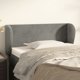 vidaXL Zaglowek uszak ανοιχτό γκρι 93x23x78/88 εκ βελούδο