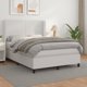 vidaXL Κρεβάτι Continental με στρώμα, λευκό, οικοδερμα 140x190 cm
