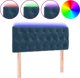vidaXL Κεφαλάρι κρεβατιού με LED, σκούρο μπλε, 90x7x78/88 εκ, βελούδο