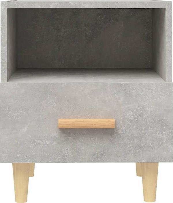 vidaXL Κομοδίνα, 2 τμχ., απόχρωση σκυροδέματος, 40 x 35 x 47 εκ.