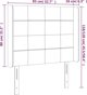 vidaXL Κεφαλάρι με LED ανοιχτό γκρι 83x16x118/128 εκ., ύφασμα