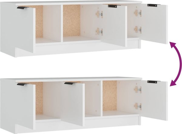 vidaXL Ντουλάπα για Τηλεόραση, λευκή, 102x35x36,5 cm