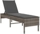 vidaXL Ξαπλώστρα με Μαξιλάρι Γκρι 55x200x44cm από Πολυρατάν