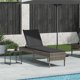 vidaXL Ξαπλώστρα με Μαξιλάρι Γκρι 55x200x44cm από Πολυρατάν