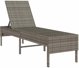 vidaXL Ξαπλώστρα με Μαξιλάρι Γκρι 55x200x44cm από Πολυρατάν