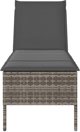 vidaXL Ξαπλώστρα με Μαξιλάρι Γκρι 55x200x44cm από Πολυρατάν