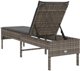 vidaXL Ξαπλώστρα με Μαξιλάρι Γκρι 55x200x44cm από Πολυρατάν