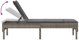 vidaXL Ξαπλώστρα με Μαξιλάρι Γκρι 55x200x44cm από Πολυρατάν
