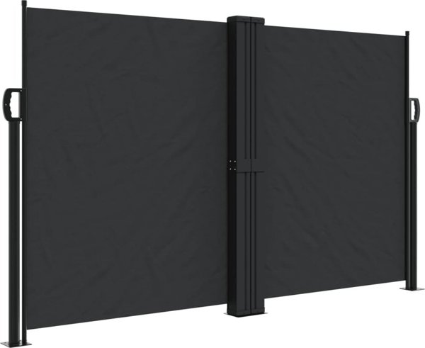 vidaXL Zwijana markiza boczna, czarna, 140 x 600 cm