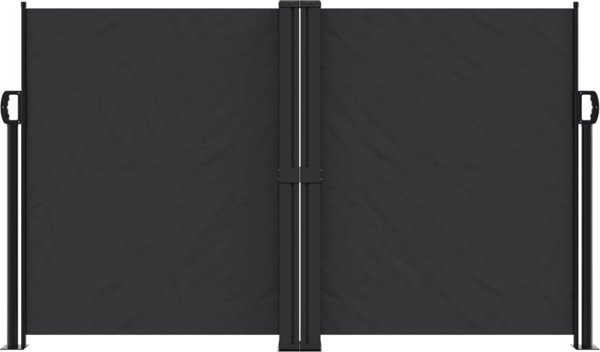 vidaXL Zwijana markiza boczna, czarna, 140 x 600 cm