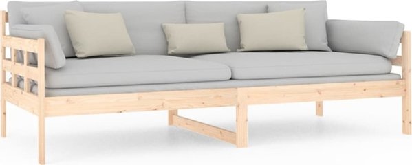vidaXL Καθημερινό κρεβάτι από μασίφ πεύκο, 90x200 cm