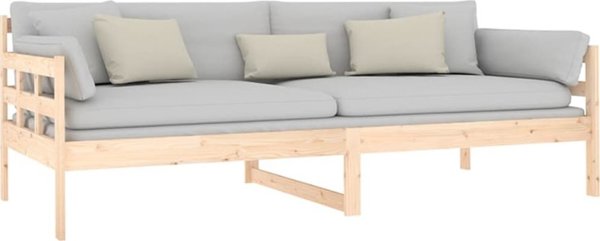 vidaXL Καθημερινό κρεβάτι από μασίφ πεύκο, 90x200 cm