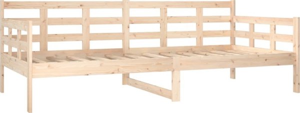 vidaXL Καθημερινό κρεβάτι από μασίφ πεύκο, 90x200 cm