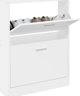vidaXL Ράφι για Παπούτσια, Λευκό, 59x17x81 εκ., Ξυλώδες Υλικό