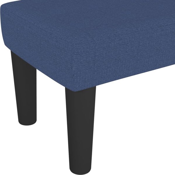 vidaXL Lawka, niebieska, 100x30x30 cm, tapicerowana tkanina