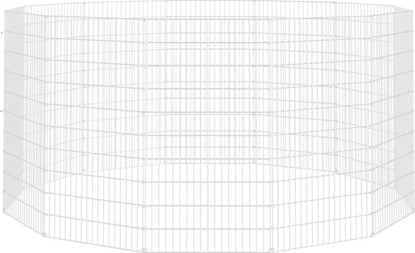 vidaXL 12-πανελ κλούβα για κουνέλι, 54x100 εκ., γαλβανισμένο σίδερο