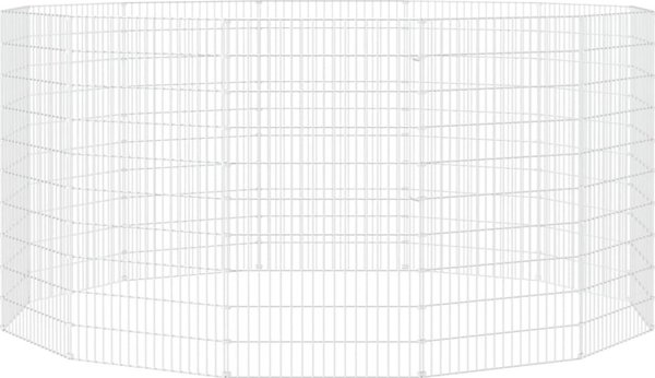 vidaXL 12-πανελ κλούβα για κουνέλι, 54x100 εκ., γαλβανισμένο σίδερο