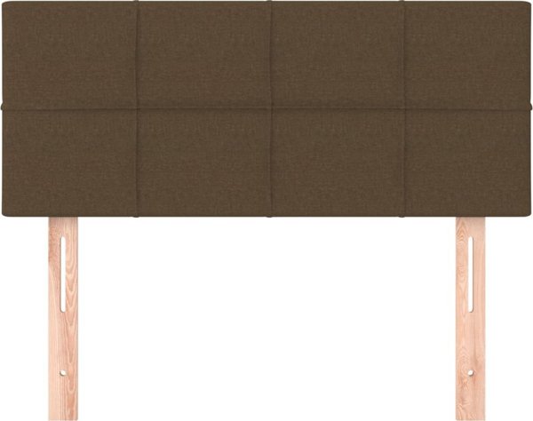 vidaXL Κεφαλάρι κρεβατιού, σκούρο καφέ, 90x5x78/88 cm, ύφασμα