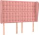 vidaXL Κεφαλάρι uszak, ροζ, 147x23x118/128 cm, βελούδο
