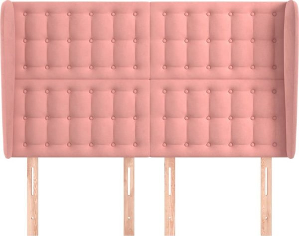 vidaXL Κεφαλάρι uszak, ροζ, 147x23x118/128 cm, βελούδο