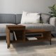 Stolik kawowy vidaXL, brazowy dab 100x50x45 cm, material drewnopochodny