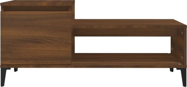 Stolik kawowy vidaXL, brazowy dab 100x50x45 cm, material drewnopochodny