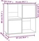 vidaXL Szafka, szara, 74x35x80 cm, lite drewno sosnowe